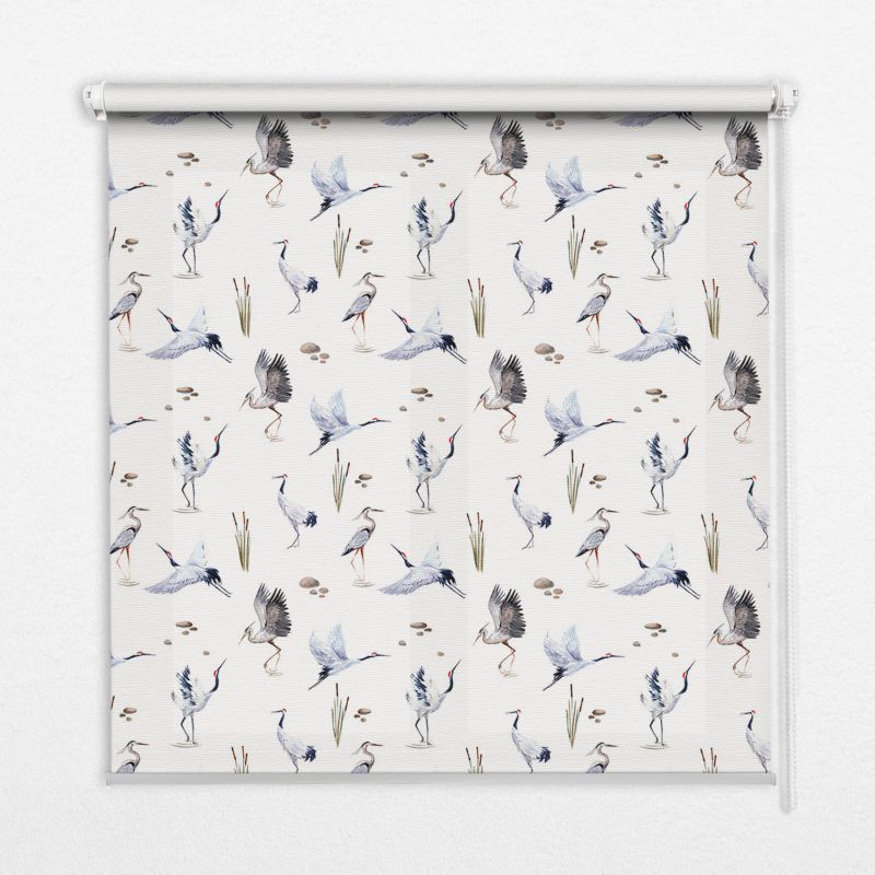 Roleta Do Okien Tulup 90x180 cm Czaple Montaż do ściany/sufitu 1 szt.