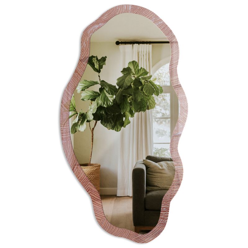 Lustro Nieregularne Loft Tulup 52x97 cm Spokojna tekstura - w Ramie Szkło Hartowane Lustro z Nadrukiem 1 szt.