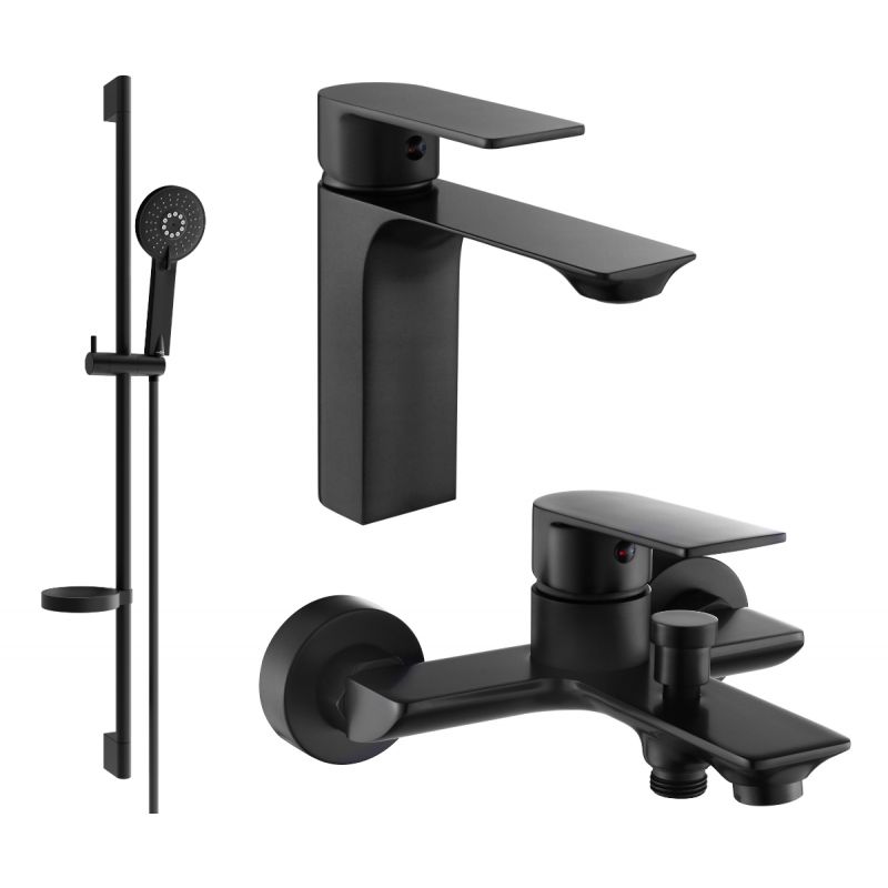Zestaw wannowy Mexen Alexa czarny 71203DS40-70 1 szt.