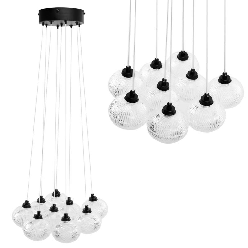 Lampa Sufitowa Toolight Ms022-9Cp Czarny