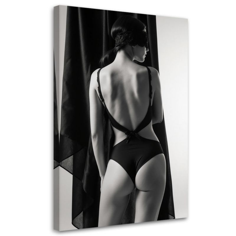 Obraz do salonu sypialni biura loftu Feeby Akt kobieta czarno biały 80x120cm 1szt