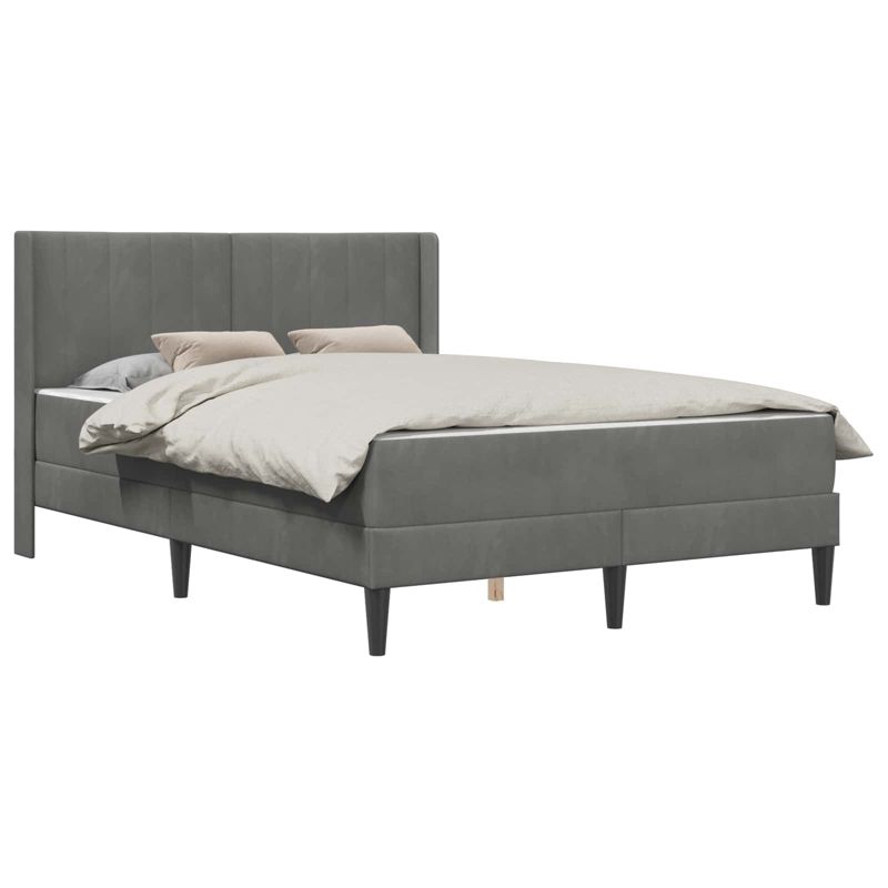 Łóżko Kontynentalne WaszeMeble z Materacem 120x190 cm Szare WM-3414850 1 szt.