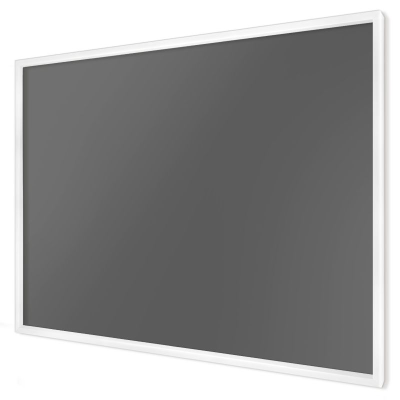 Magnetyczna tablica ozdobna Wallfluent 100x70 Szary ciemny w białej ramie 1szt