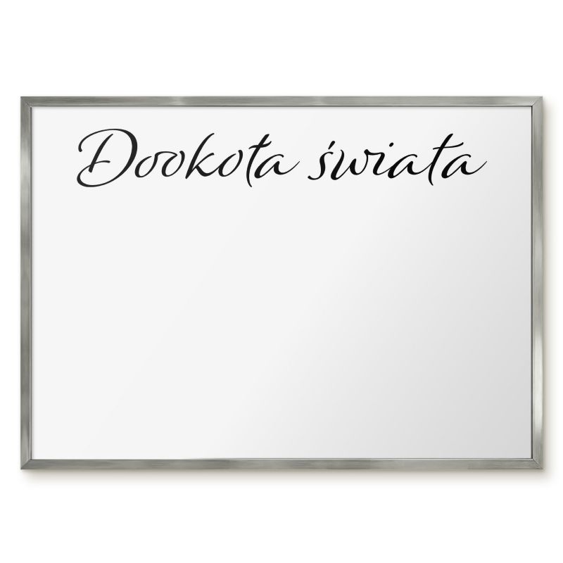 Tablica Na Magnesy Z Podróży Tulup 70x50 cm Dookoła świata 4 - Srebrna rama Do salonu, sypialni 1 szt.