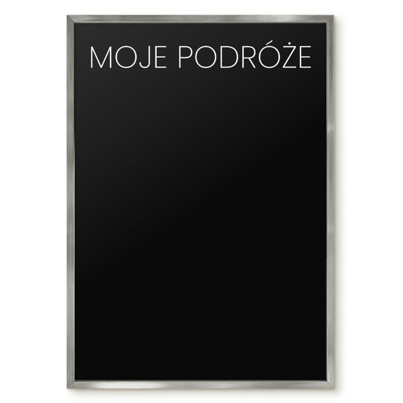 Tablica Na Magnesy Z Wakacji Tulup 50x70 cm Moje podróże 8 - Srebrna rama Do salonu, sypialni 1 szt.