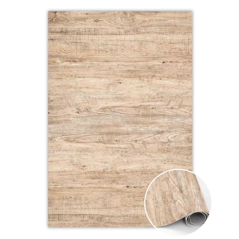 Dywan Tulup PCV 120x180 cm Surowe drewno Do Biura z Nadrukiem Dekoracyjny 1 szt.