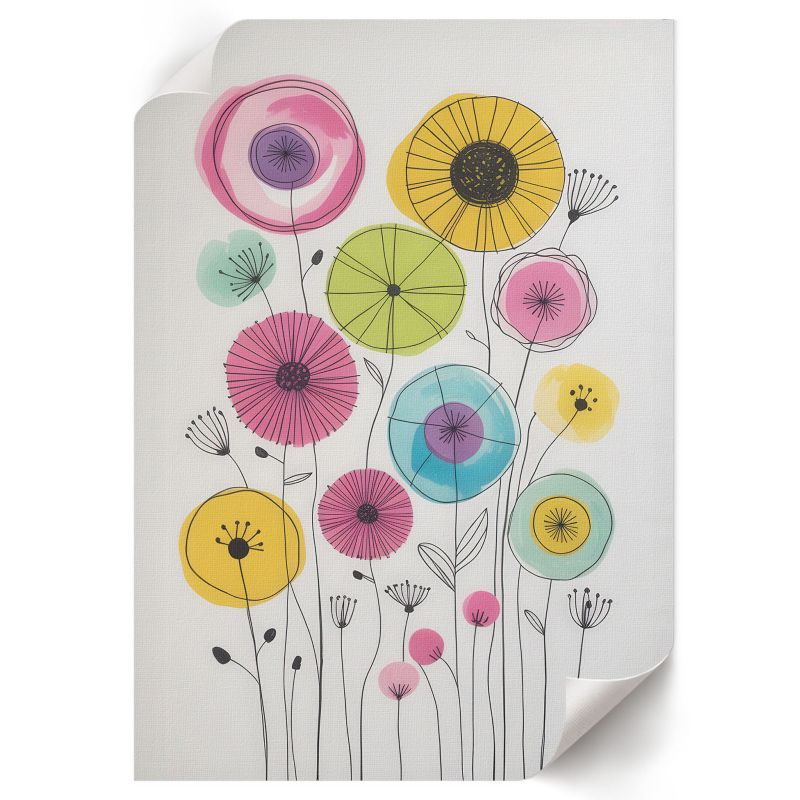 Grafika Na Ścianę ArtPrintCave 21x29,7 cm Kolorowe kwiaty Afterform 1 szt.