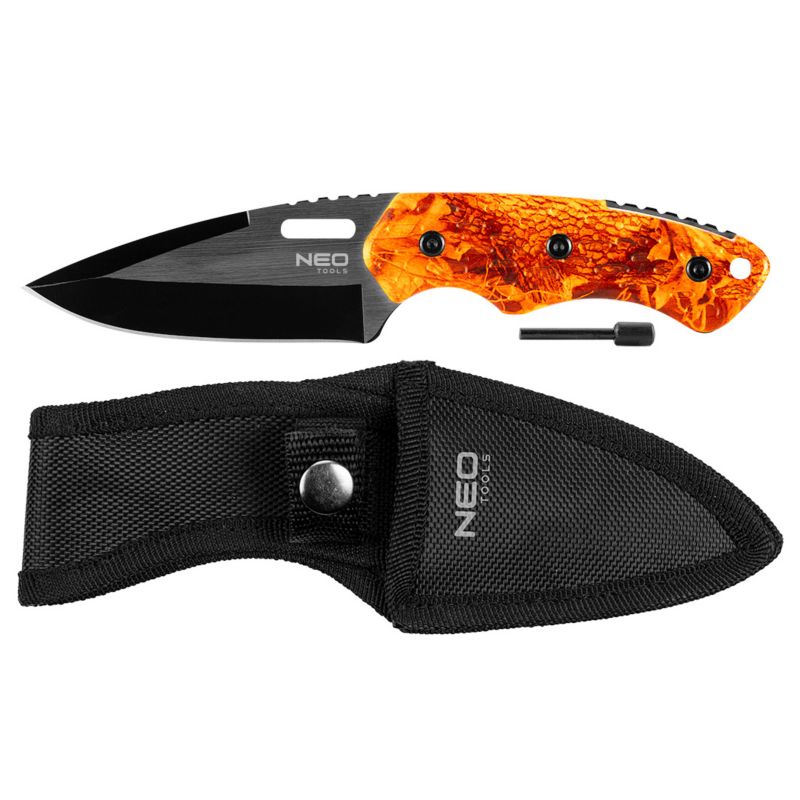 Nóż NEO TOOLS taktyczny full- tang 20 cm + krzesiwo 1 szt