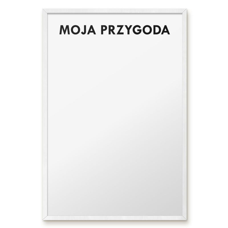 Tablica Magnetyczna Do Salonu Tulup 40x60 cm Moja przygoda 2 - Biała rama Do salonu, sypialni 1 szt.