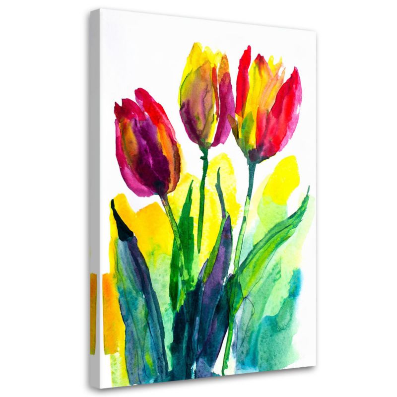 Obraz na płótnie Feeby Tulipany Natura Kwiaty 60x90cm 1szt