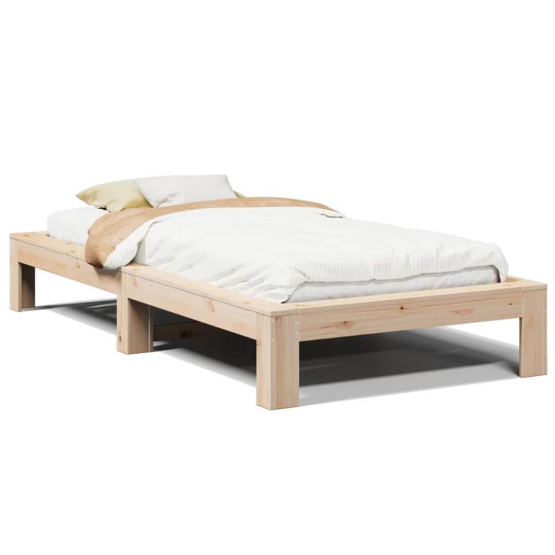 Łóżko drewniane WaszeMeble 90x200 cm brązowe WM-855325 1 szt.