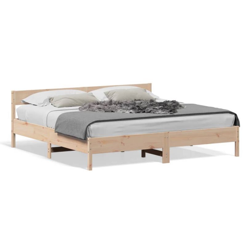 Łóżko drewniane WaszeMeble 180x200 cm brązowe WM-3216212 1 szt.