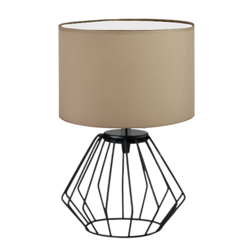 Lampka Nocna Volta Light Factory Lana Abażur Cappuccino 1xE27 1szt.