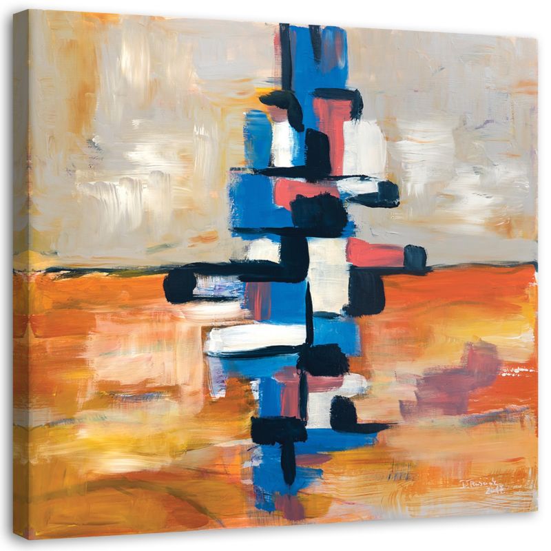Obraz na płótnie Feeby Abstrakcja kolorowa piramida 20x20cm 1szt