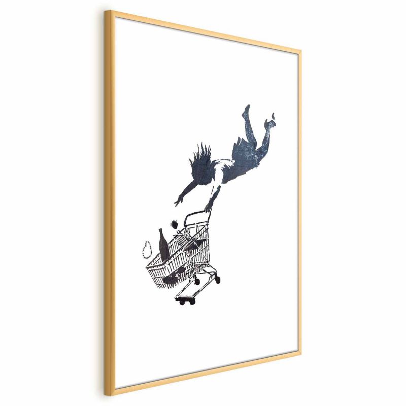 Plakat Artgeist Szał zakupów 21x30 cm z ramą złotą 1 szt