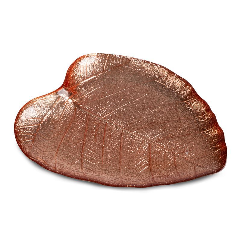 Patera szklana Eurofirany 24 x 21 x 2 cm miedziana 1 szt.