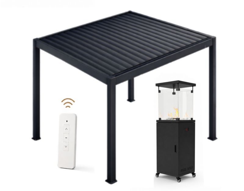 Pergola ogrodowa automatyczna z ogrzewaczem Nordflam Sunloft Optima Smart 3x3 1 kpl.