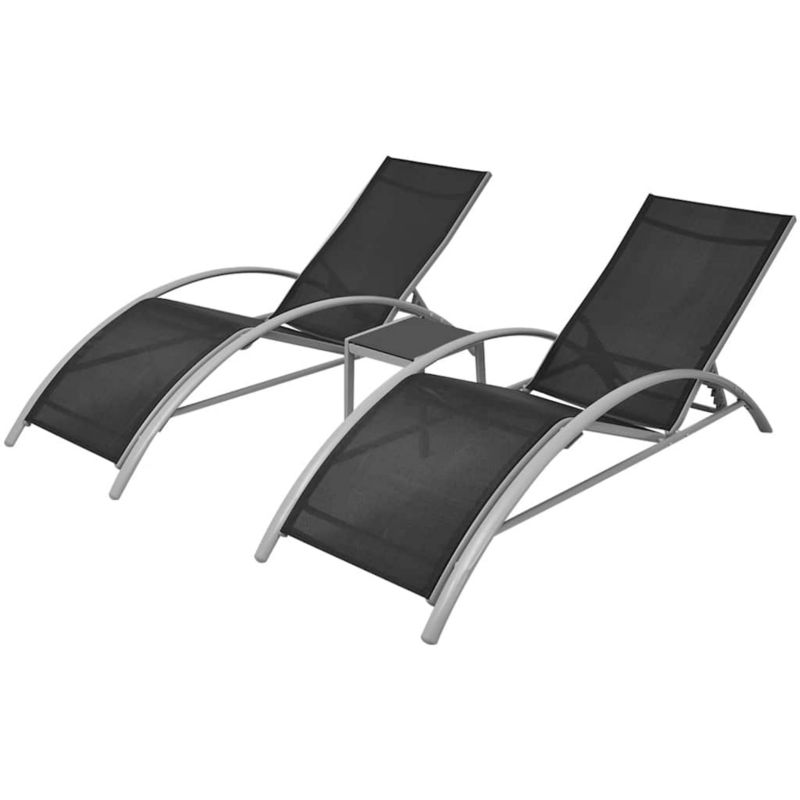 Leżak ogrodowy WaszeMeble z aluminium czarny WM-42160 1 szt.