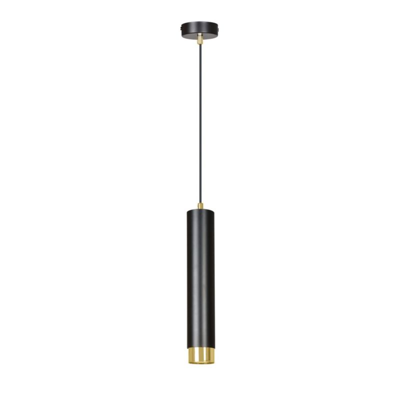 Lampa sufitowa Emibig Kibo czarna-złoto wym: 100 x 8 x 8 cm 1xGU10 x 10W 1 szt.