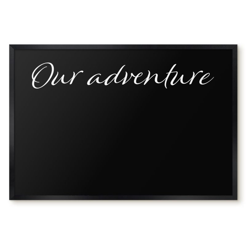Tablica Na Magnesy Z Podróży Tulup 60x40 cm Our adventure 9 - Czarna rama Do salonu, sypialni 1 szt.