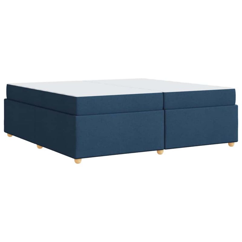 Łóżko z materacem WaszeMeble 200x200 cm Niebieski tkanina WM-3399383 1 szt.