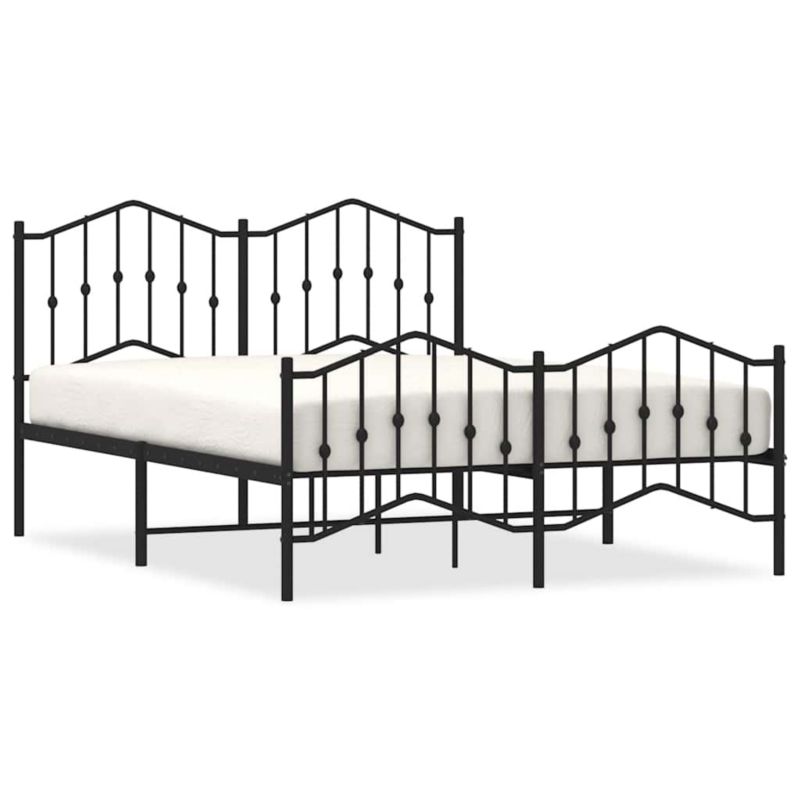 Rama łóżka WaszeMeble 135x190 cm Czarny metal WM-373806 1 szt.