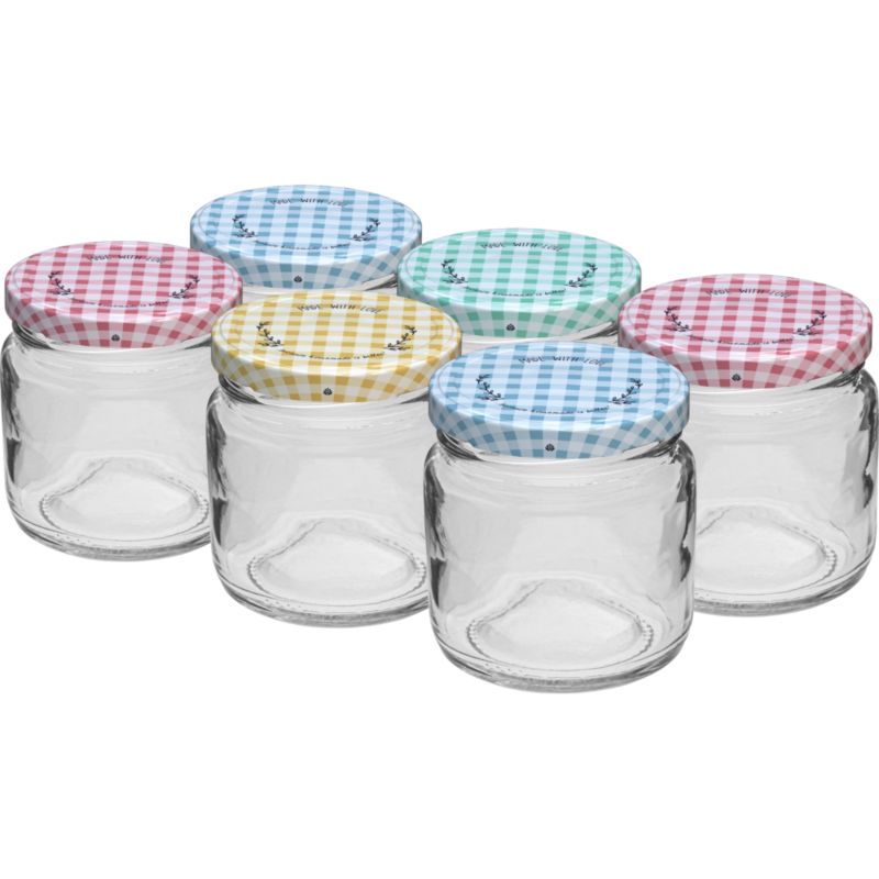 Słoik z kolorową zakrętką fi 53 mm 106 ml 6 szt.