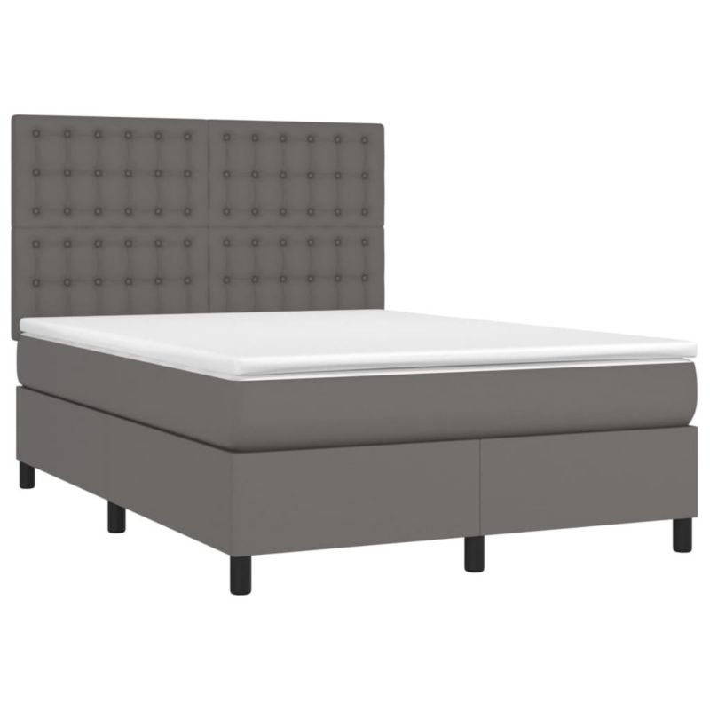 Łóżko kontynentalne WaszeMeble 140x190 cm szara WM-3135943 1 szt.