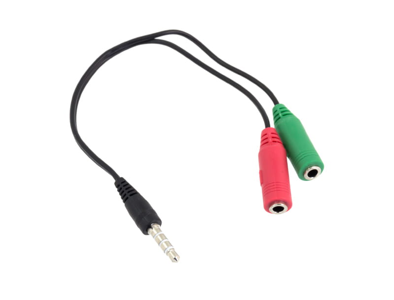 Adapter minijack M/2xminijack F AK313 stereo słuchawki+mikrofon - Henryx24