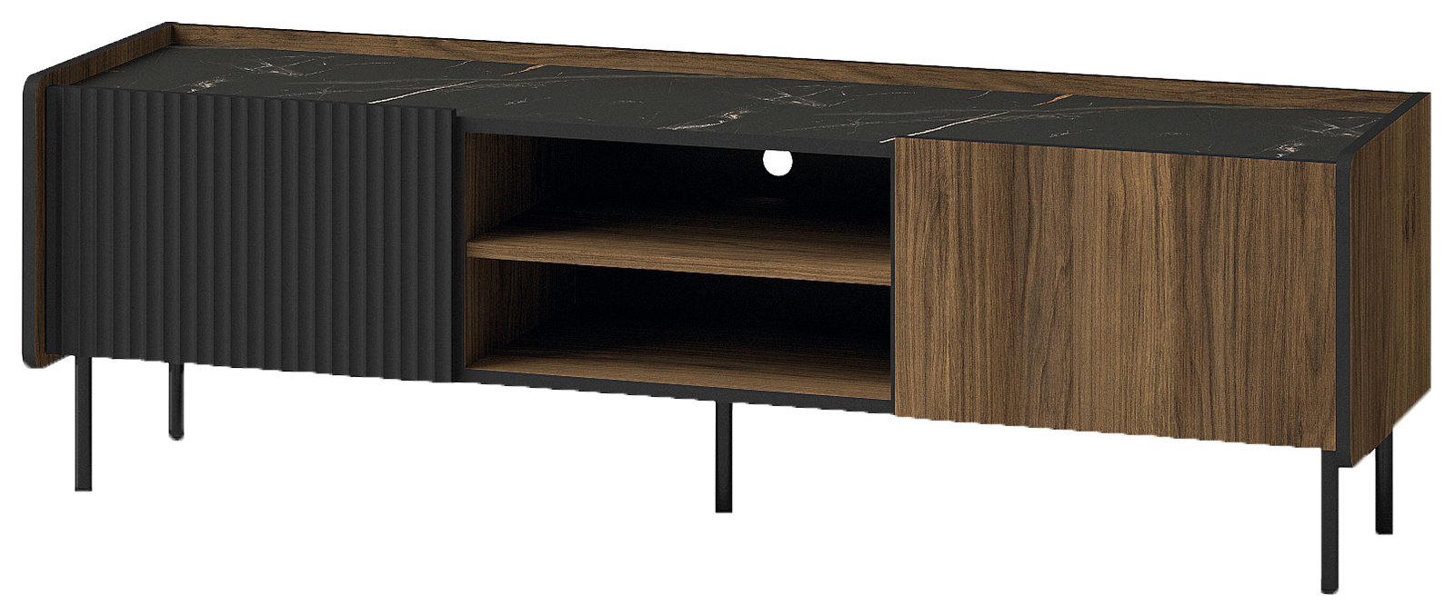 Dwudrzwiowa szafka RTV do salonu 150 cm PINNACLE