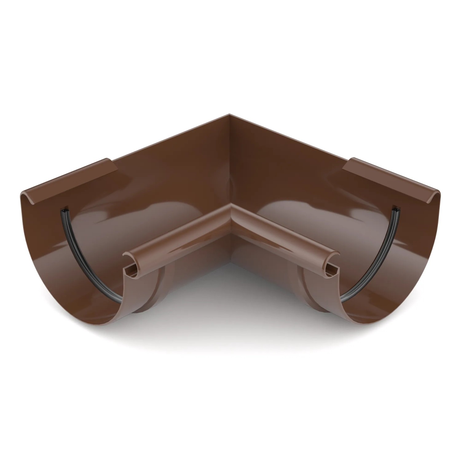 Bryza Narożnik wew. 125 mm PVC brąz