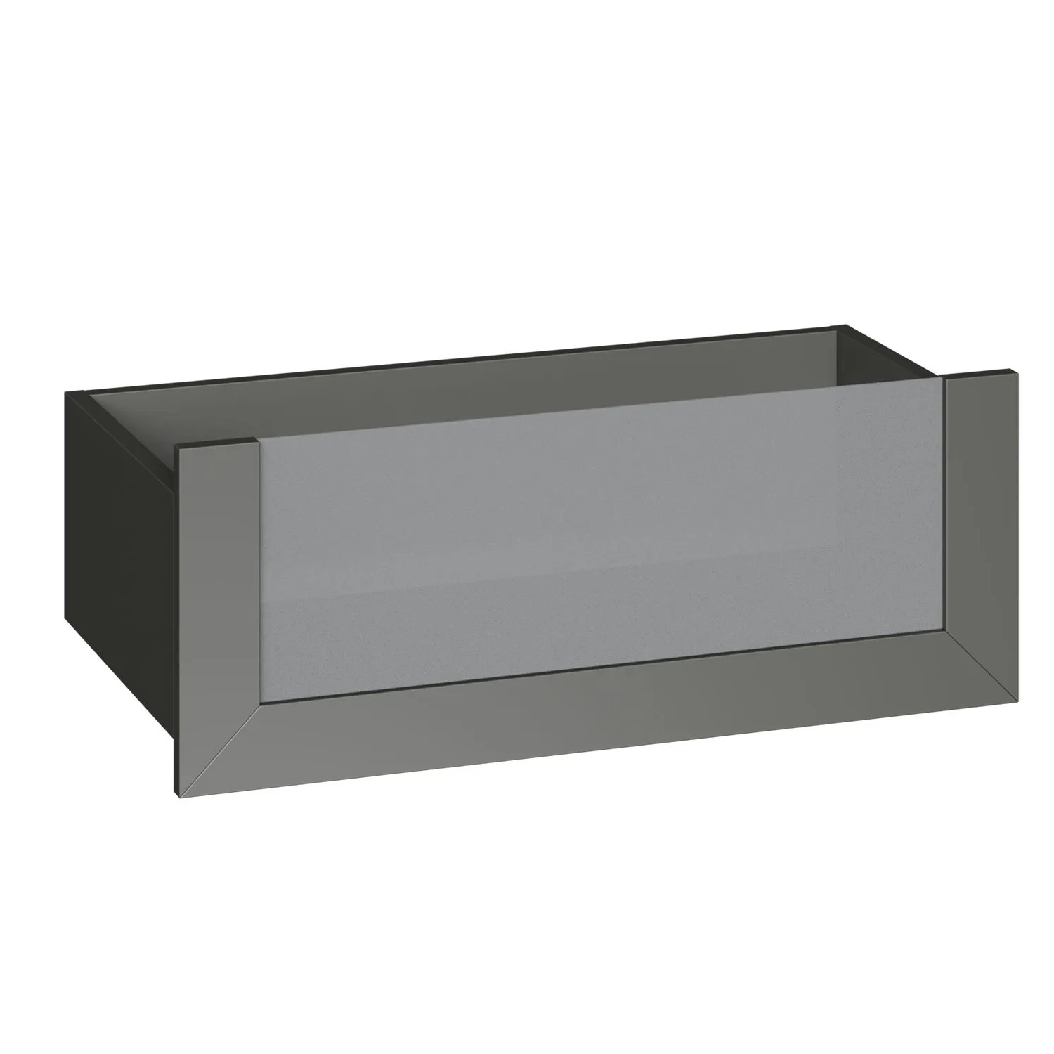 Szuflada grafit ze szklanym frontem 75,2 x 25 cm Garderoby/Szafy Modułowe