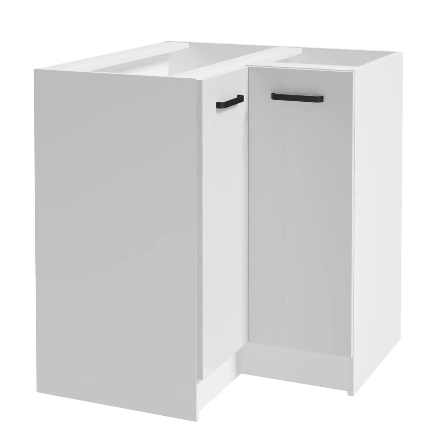 Defra Szafka kuchenna dolna narożna NAPOLI biel/czarny 90 cm