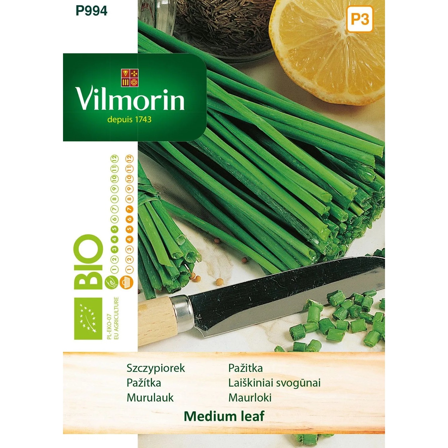 Szczypiorek bio Medium Leaf - 1 g