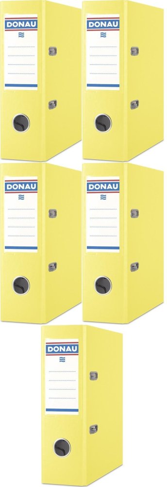 5x Segregator A5 Donau Master, 75mm, żółty