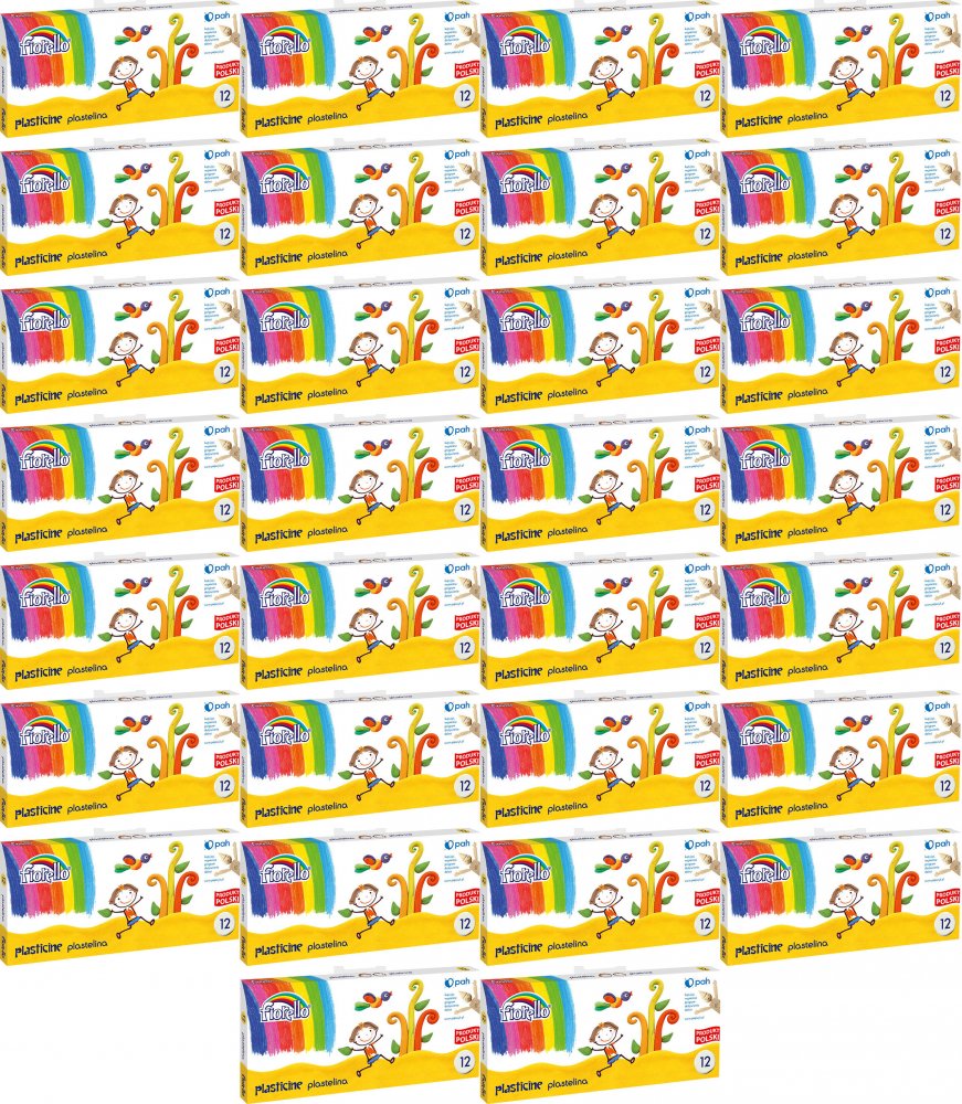 30x Plastelina Fiorello, 192g, 12 kolorów