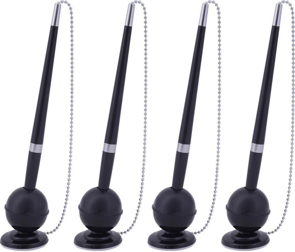 4x Długopis mocowany na łańcuszku MemoBe Elegance, stojący, niebieski