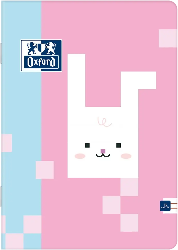 Zeszyt w wąskie kolorowe linie Oxford Zoo Blocks, A5, 16 kartek, mix wzorów