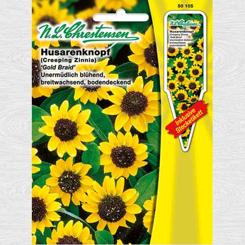 1 pac, Zinnia (Cârciumăreasă) târâtoare Gold Braid - Semințe: Mod de ambalare: 1 pac