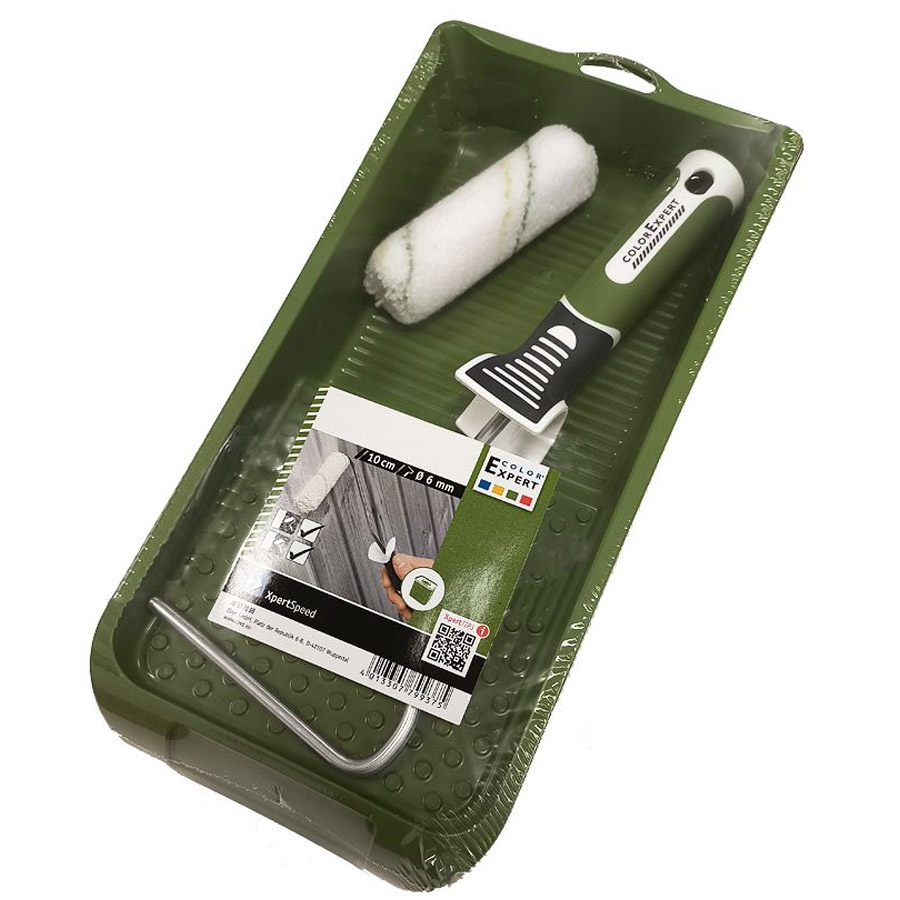 Zestaw malarski 3 częściowy Wałek 10cm C17 z uchwytek + kuweta 15x32cm