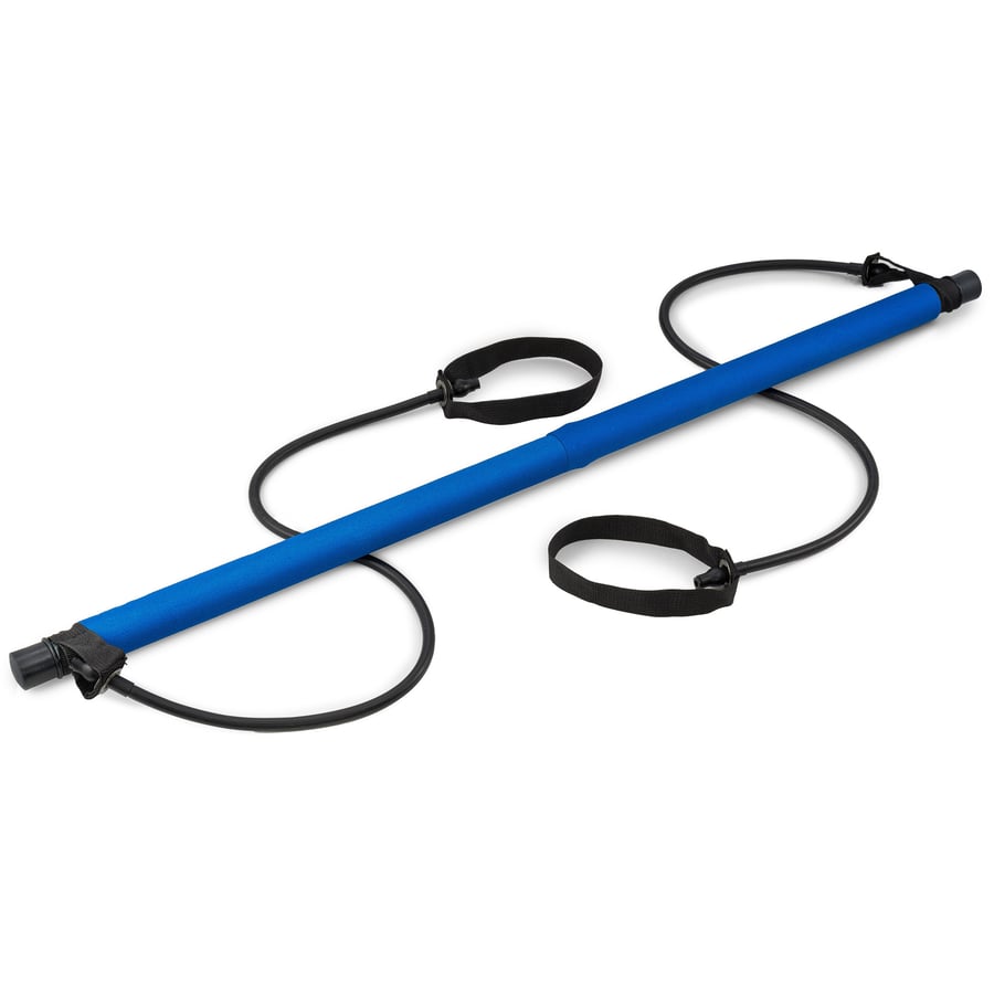 Pilates-Stick mit Expandern - blau