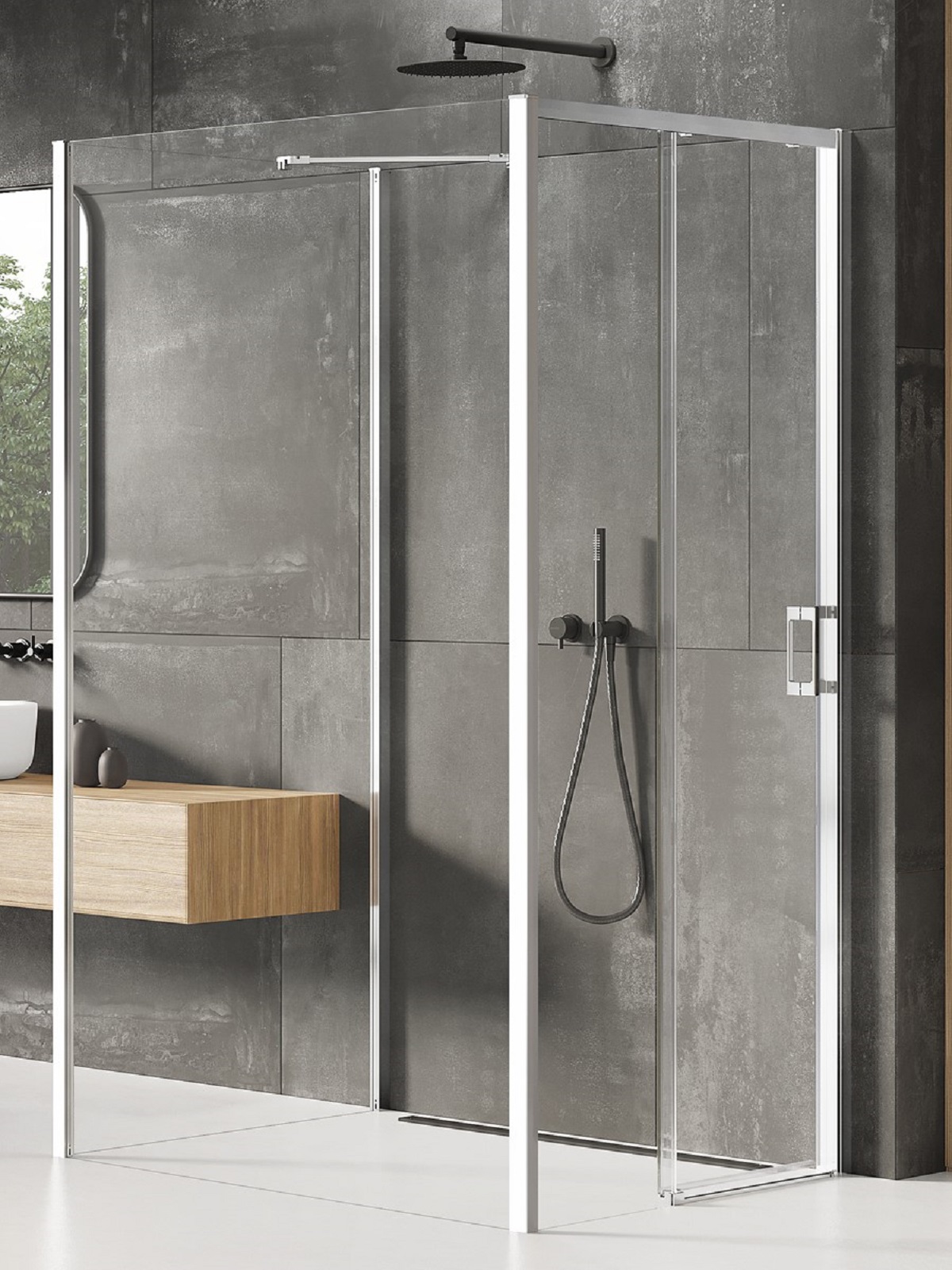 New Trendy Prime kabina prysznicowa 110x90 cm prostokątna chrom połysk/szkło przezroczyste K-1258