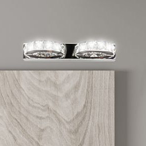 Candellux Shipi kinkiet 2x3W LED stal nierdzewna/kryształ 22-45300