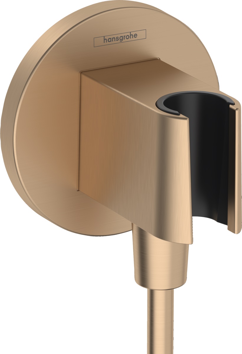 Hansgrohe FixFit S przyłącze kątowe z uchwytem prysznicowym brąz szczotkowany 26888140