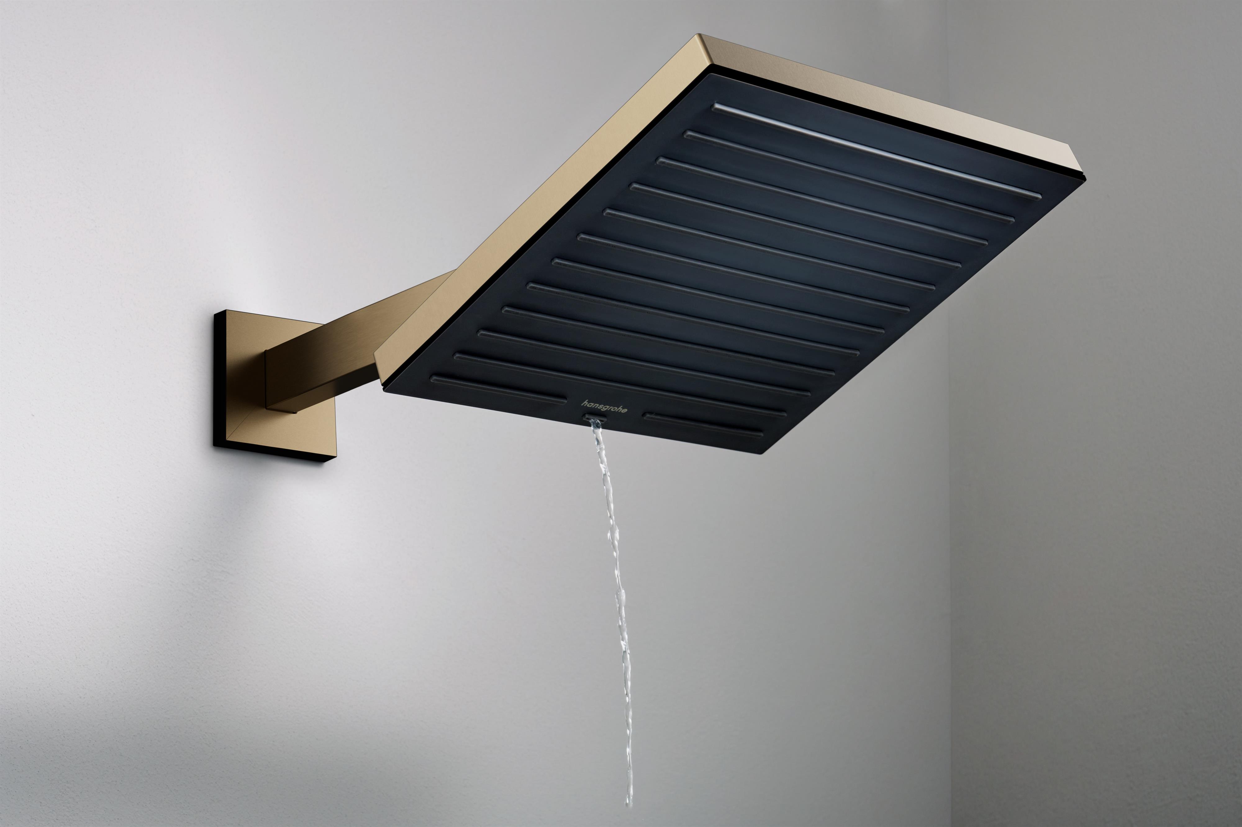 Hansgrohe Pulsify E deszczownica 26 cm kwadratowa EcoSmart brąz szczotkowany 24331140