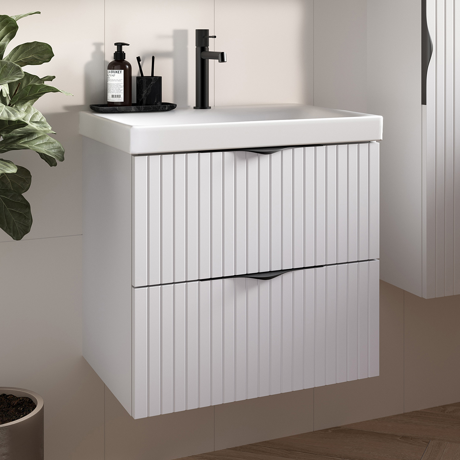 Cersanit Tirso umywalka z szafką 80 cm białą S801-547 - Wysyłka w 24h