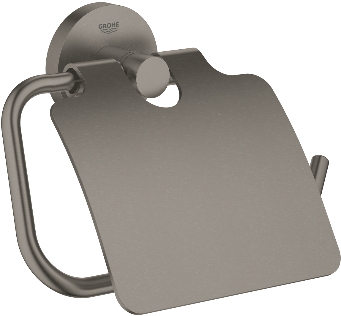 Grohe Essentials uchwyt na papier toaletowy z pokrywą brushed hard graphite 40367AL1 - Wysyłka w 24h