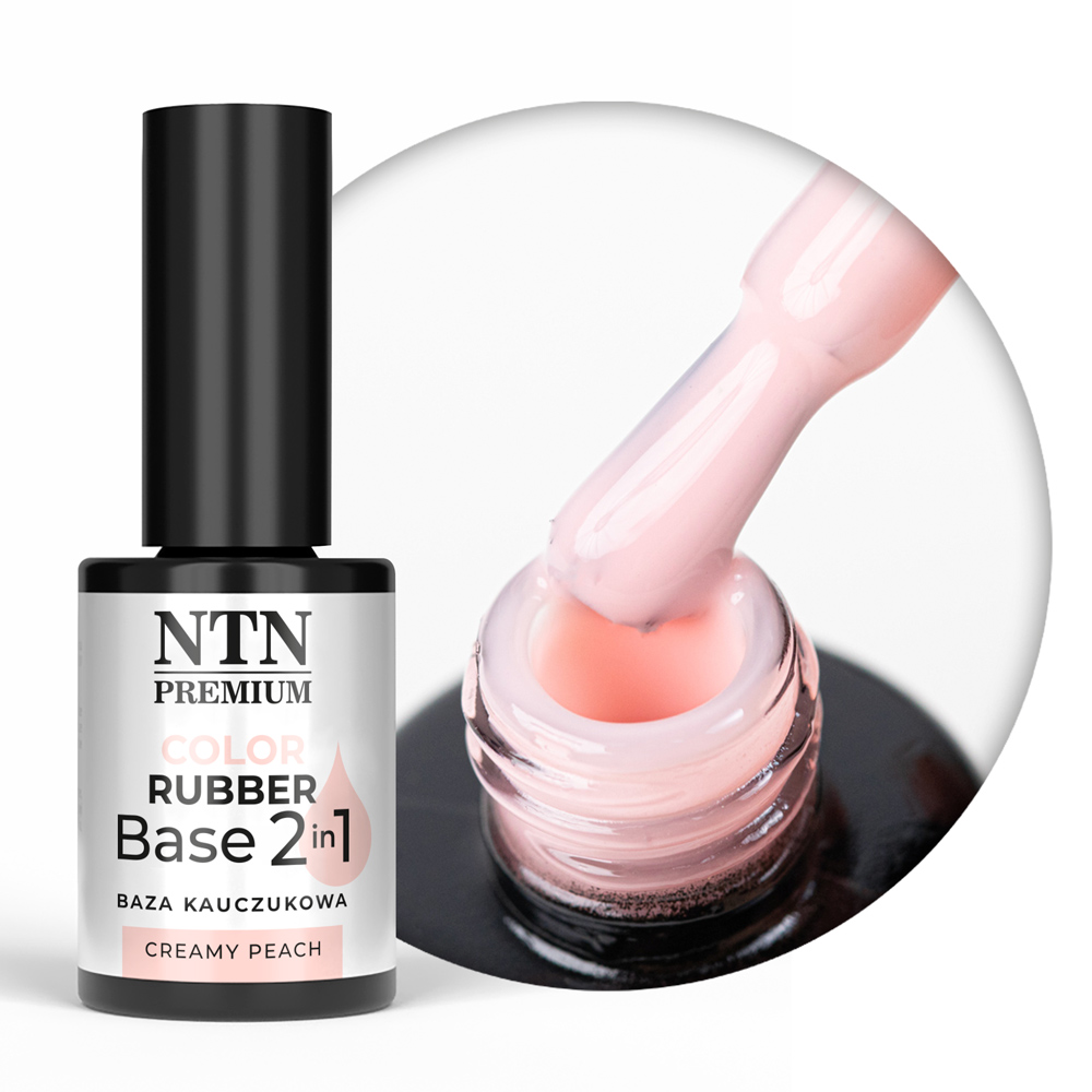Baza kauczukowa Color Rubber Base 2in1 NTN Premium Creamy Peach 7g