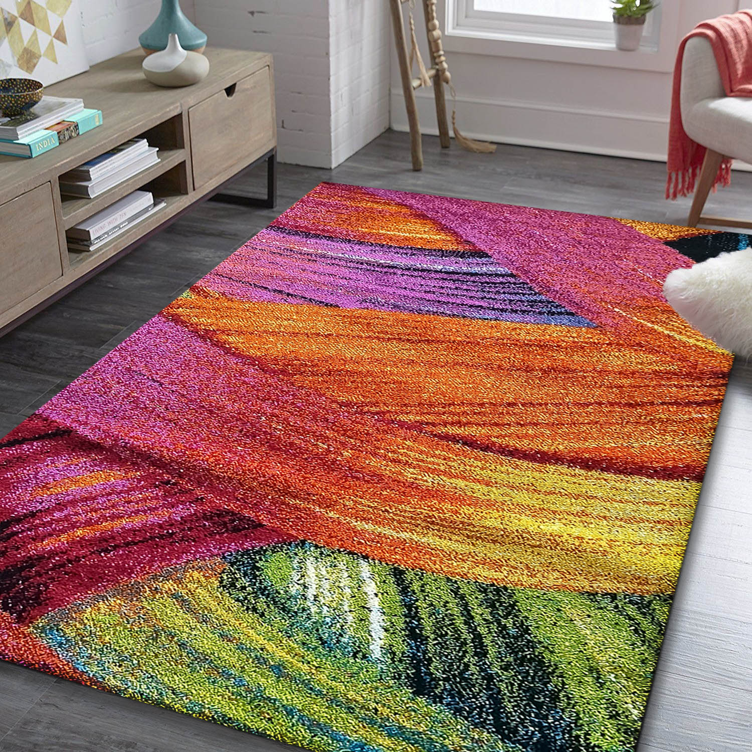 Dywan - 80 x 150 cm - Wielokolorowy - Nowoczesny - Dywanopol