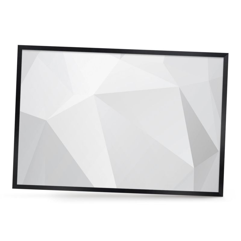 Magnetyczna tablica ozdobna ArtPrintCave 60x40 Biała geometria w czarnej ramie 1szt